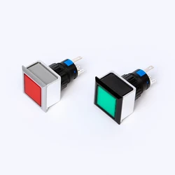 ELEWIND 22mm 플라스틱 순간 래칭 (1NO1NC) 조명 푸시 버튼 스위치 (PB223PF-11D/R/12V/IP40 ,PB223WF-11D/R/12V/IP40)