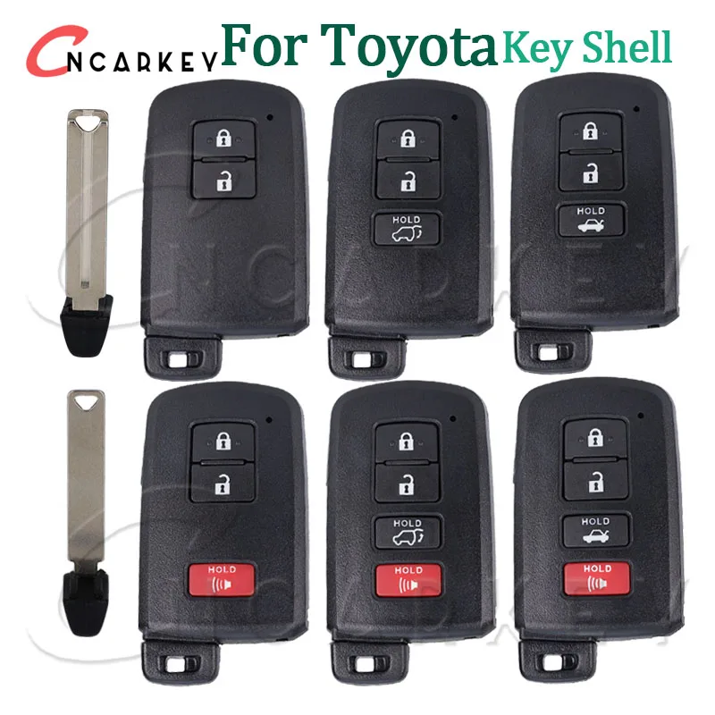 

2 3 4 кнопки Smart Remote Key Shell Чехол-брелок для Toyota Avalon Camry RAV4 2012-2015 со вставкой для замены корпуса ключа