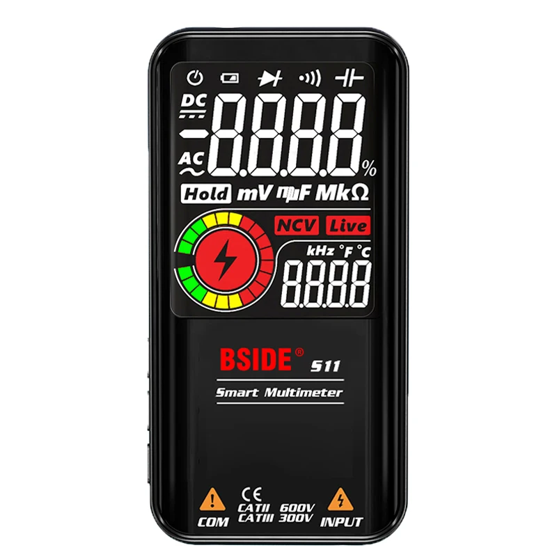 BSIDE Digital Multimeter S10 S11 S20 Profesional multimetro Smart DC AC Voltage Capacitor Ohm Diode NCV Hz EMF Tester Detector