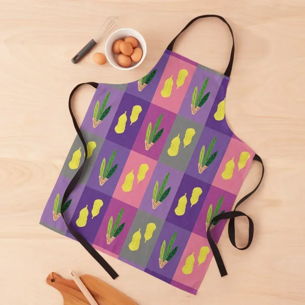 

Lulav & Etrog Chrisp Street Pop Art Grid Apron Kitchen Man Chef Uniform For Men Apron