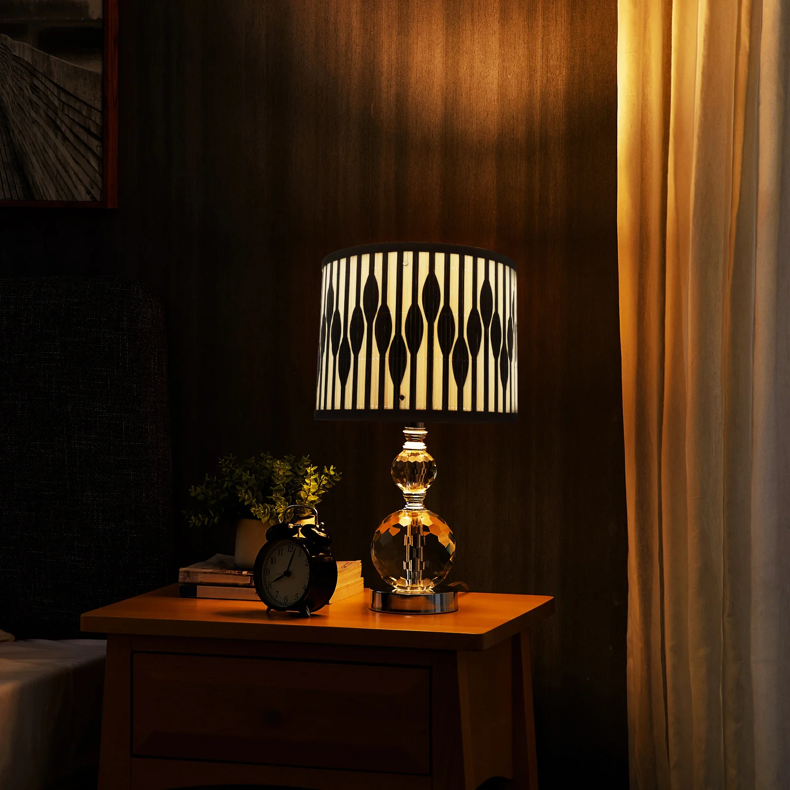 

Geometric Bamboo Lampshade Creative Design Decorative Light Cover Bedroom Lamp Accessory Bamboo Craft Replacement Lampshade