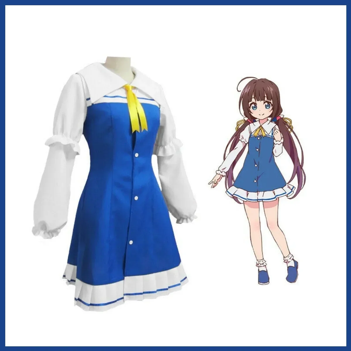 Le travail du jeu Ryuo n'est jamais fait! Hinatsuru Ai Cosplay Costume pour femme, perruque à col beurre, jupe Jk, fête d'anniversaire Kawaii, marin trempé