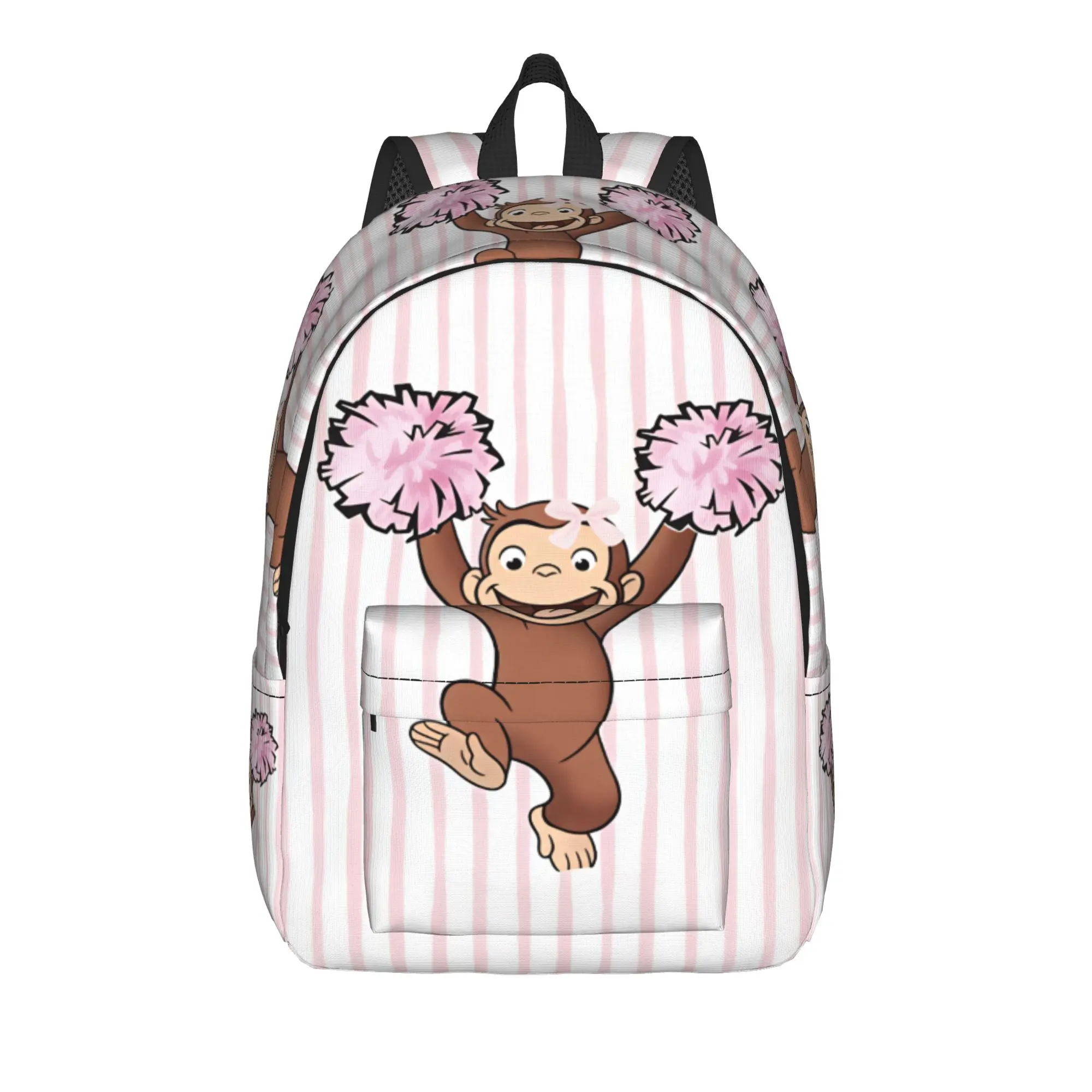 Curious George Monkey Backpack  Cycling Backpacks Women Men Style High School Bags Design Breathable Rucksack