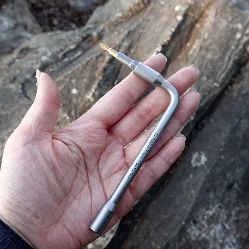 FOR TC4 Titanium Alloy L-shaped Wrench Edc Simple Screw Batch Wrench, Compact Portable Maintenance Tool