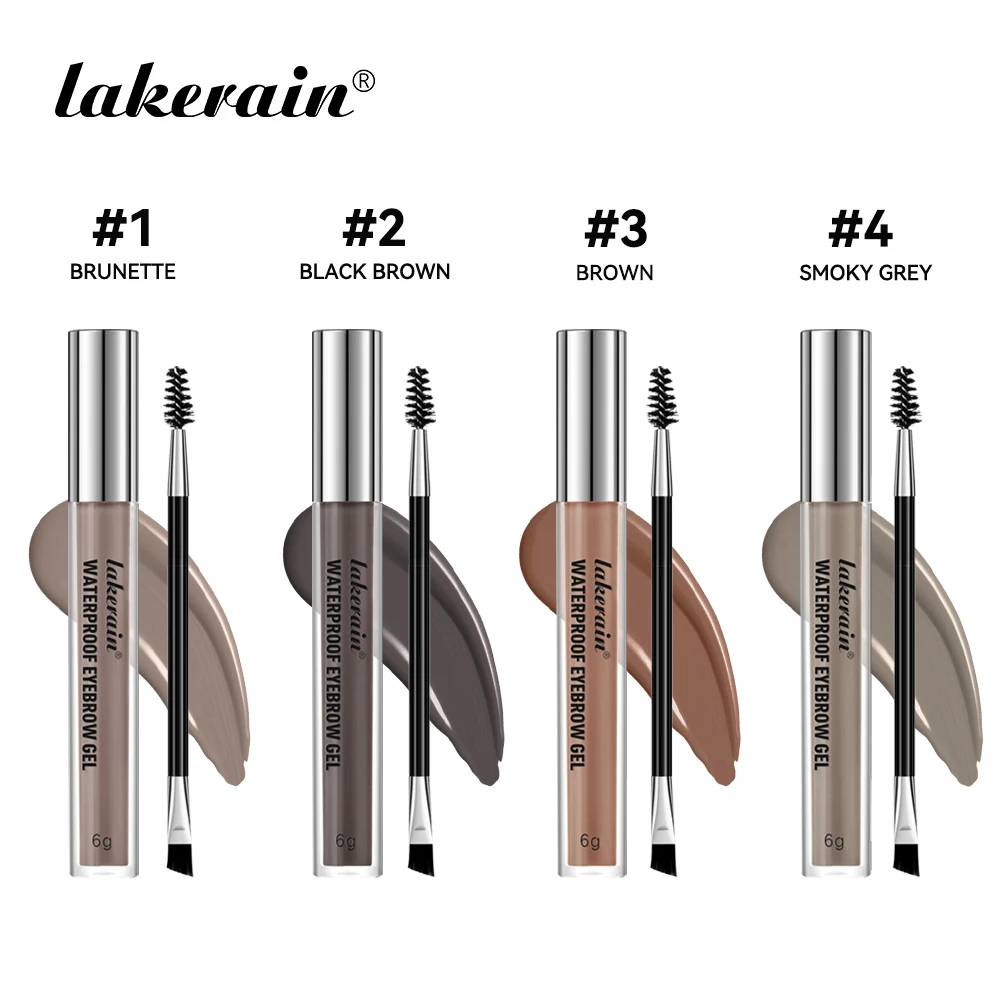Gel de matiz de sobrancelha à prova d'água, de longa duração, altamente matizado, líquido, maquiagem feminina, à prova de suor, natural, preto, marrom, cosméticos