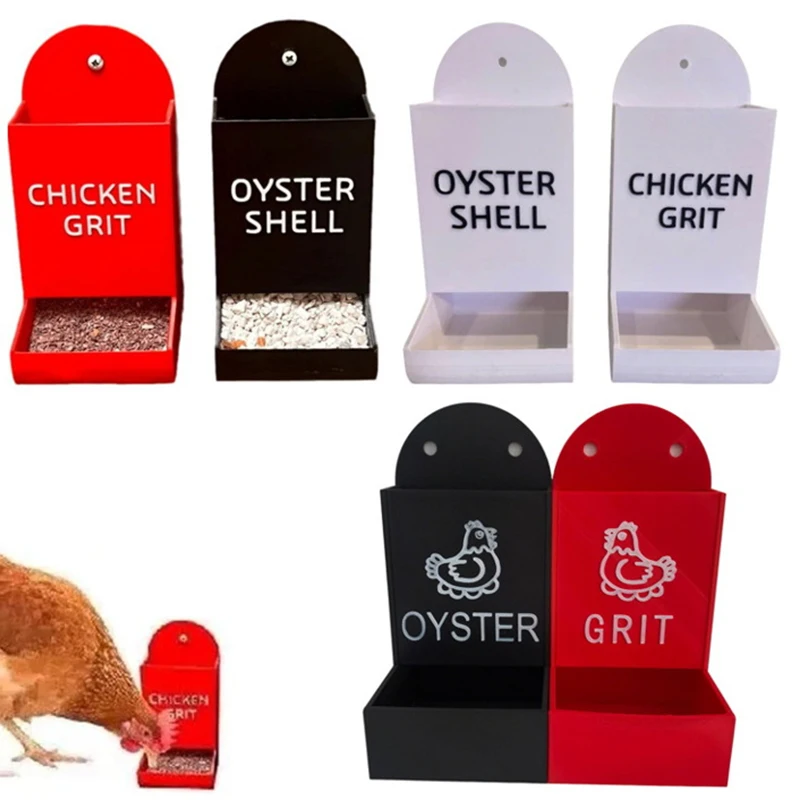 Chicken Feeders Hanging, Gravity Poultry Trough for Grit and Oyster Shells