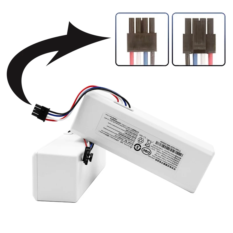 

High quality A-grade battery cells 14.4V 5.2/6.5/9.8Ah Li-ion Battery for Xiaomi Robot Roborock S50 S51 S55 Accessory Spare k