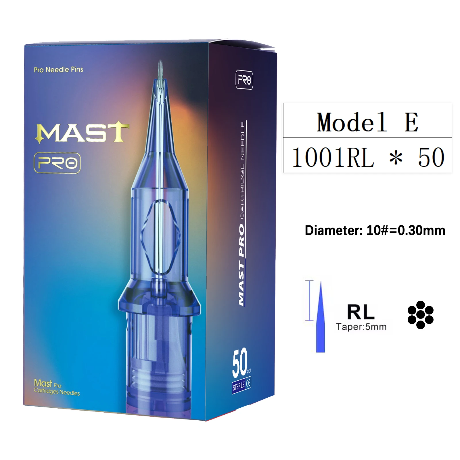 50pcs/Box Mast PRO Tattoo Cartridge Needles Mixed Size RL/RS/RM/M Disposable Safety for Tattoo Gun Permanent Makeup Needles image 3