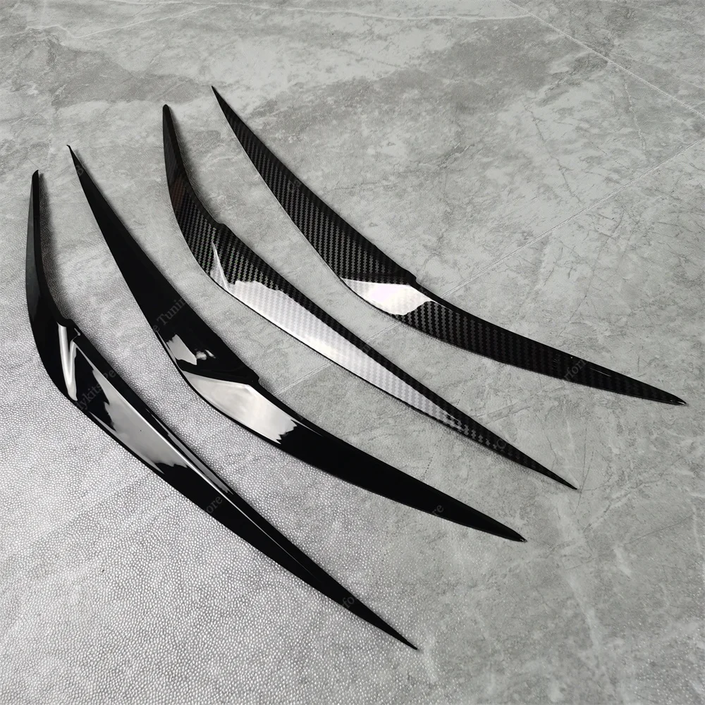 2 قطعة ABS لمعان المصباح الشر الحاجبين الجفون لسيارات BMW F48 X1 20i 20d 18i 18d 25i 25d x-Drive SUV 2015-2022 ملصقات ثلاثية الأبعاد ضبط #4