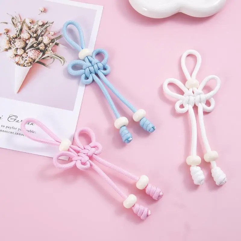 Stilvoller DIY-Taschenschlüsselanhänger mit handgeflochtenem Seil und Schmetterlingsanhänger für einzigartigen Modestil – Detail 3