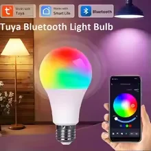 

Светодиодная умная Bluetooth-лампа Tuya, управление сотовым телефоном, умное время E27, RGB окружающее освещение, внутреннее освещение для спальни, гостиной