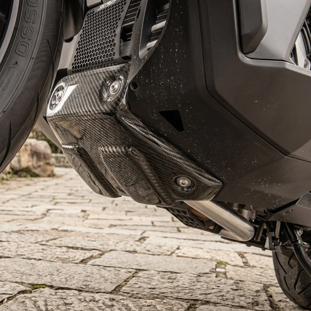 Motorcycle Carbon Fiber Front Exhaust Pipe Protection Cover for HONDA X-ADV 750 2021-2026