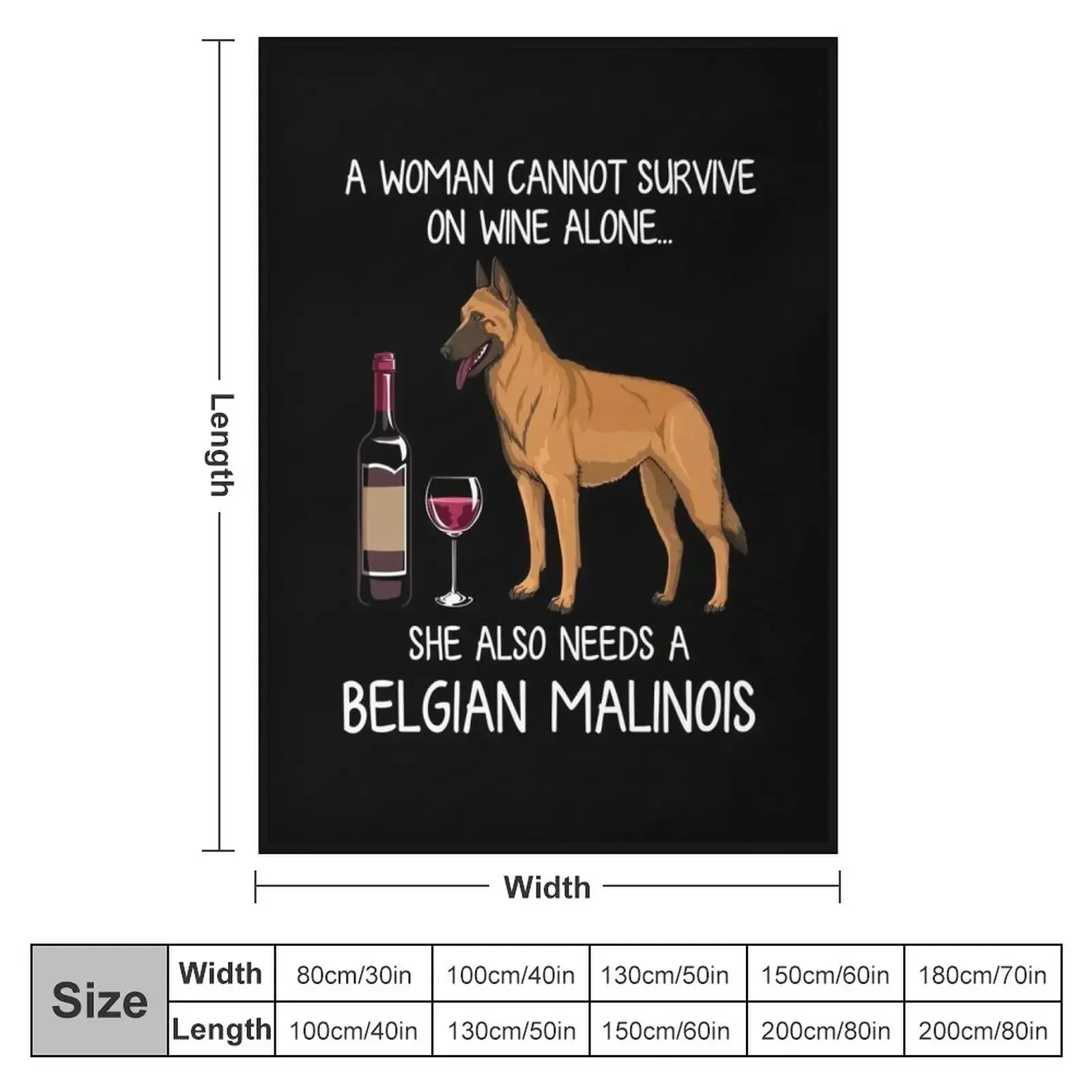 Belgian Malinois and wine Funny dog Throw Blanket Furrys For Decorative Sofa Heavy Sofa Quilt Plaid Sofas Blankets