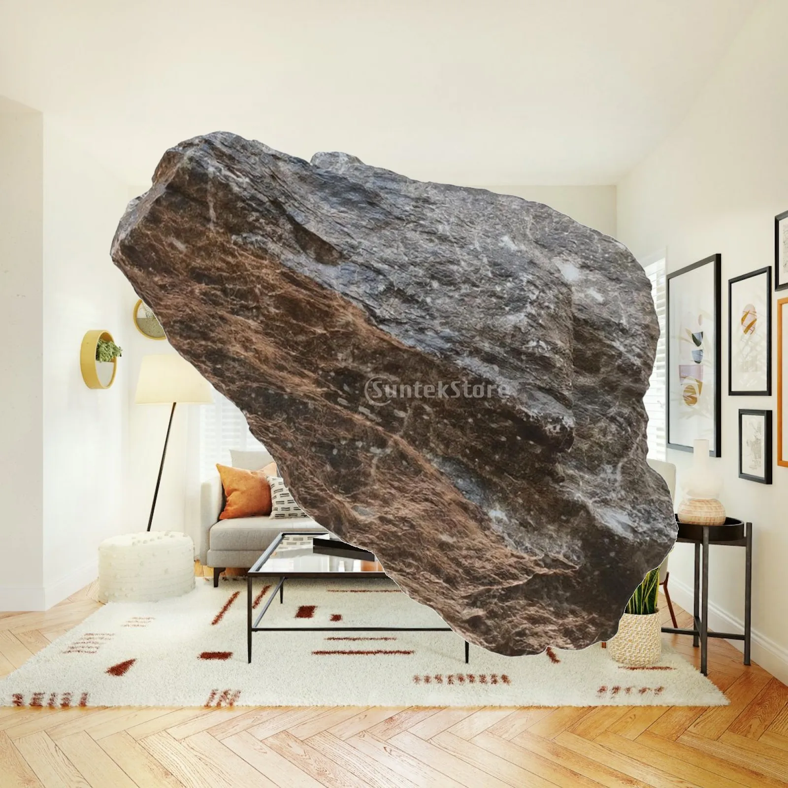 Artificial Stone Rock Prop Lightweight PU Foam Faux Landscape Decorative Garden Photography Scenery Art