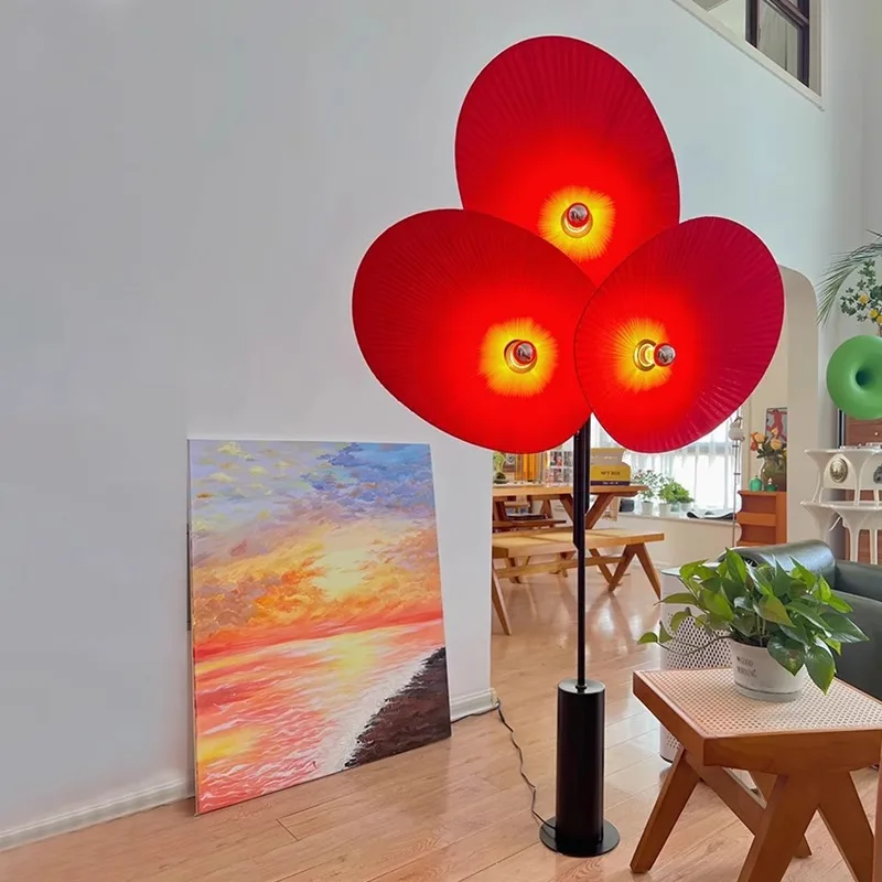 

Floor lamp light luxury all copper living room sofa next to bedroom commercial atmosphere vertical lamp