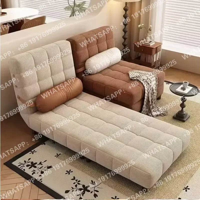 Modern Metal Frame Fabric Convertible Reclining Foldable Extendable Storage Washable Removable Cover 1-Seater Cushion Back