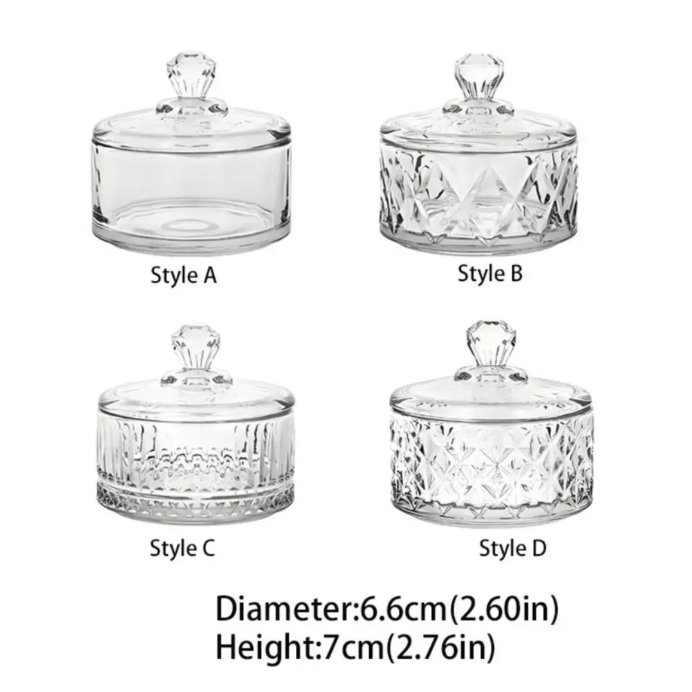 Ins Round Glass Dessert Bowl 75ml With Lids Pudding Cups Transparent Yogurt Bowl Party