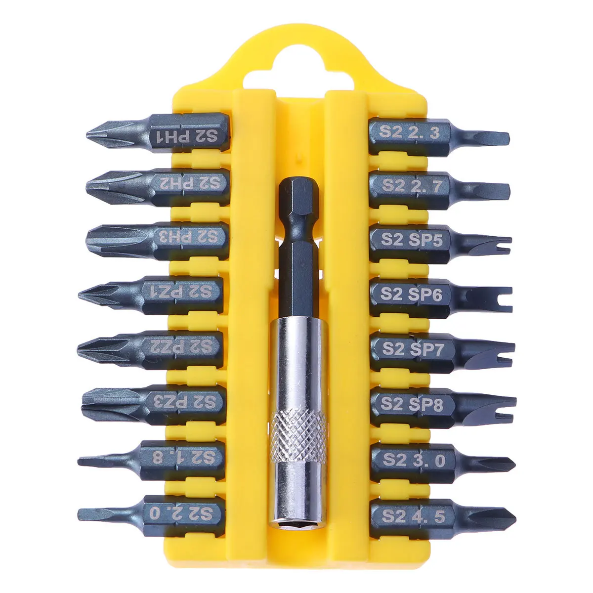 17 في 1 S2 لقم مفك فولاذي حامل بت مغناطيسي حجم الجيب المدمج لإصلاح كمبيوتر السيارة استخدام تمديد البنتاغون PH