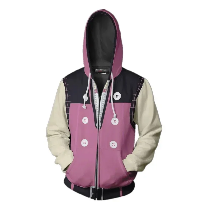 Game Kingdom Hearts Sweatshirt Sora Hoodies Riku Cosplay Clothes Heartless Hooded Zipper Jacket Unisexy Streetwear Hoody Coat