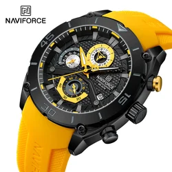 NAVIFORCE Orologio sportivo da uomo delle migliori marche Cinturino in silicone casual Cronografo luminoso impermeabile Orologio da polso al quarzo Relogio Masculino