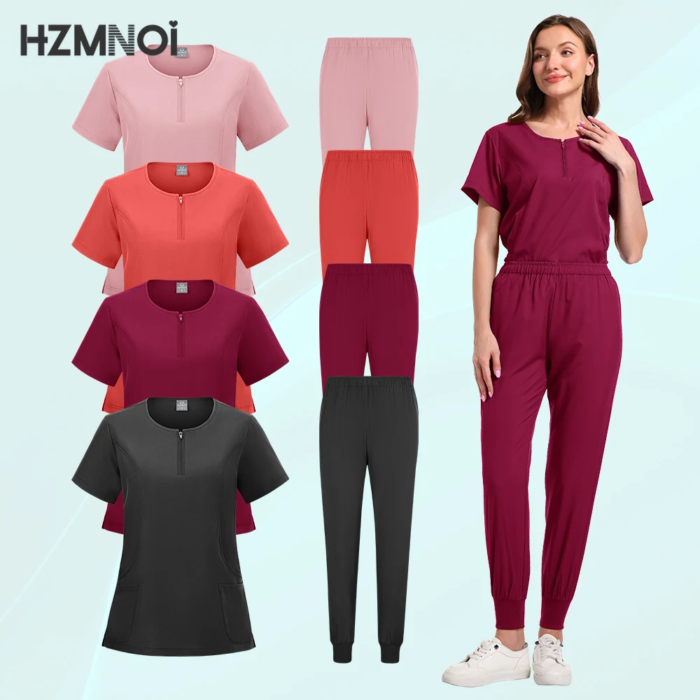 Medical Uniform Elastic Scrub Set Hospital Surgical Scrubs Tops Pants Nurse Nursing Workwear Doctors Clothes Medical Accessories