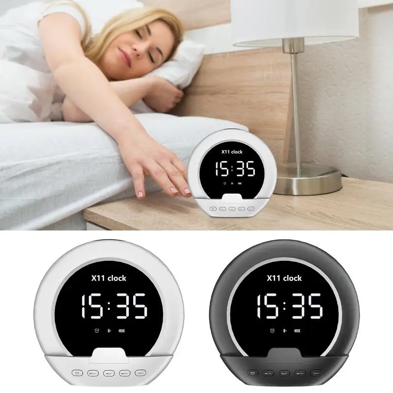 

Wireless Speaker Alarm Clock Multifunctional Digital Clock Music Playing Device For Home Travel Sports Small Wireless Speaker