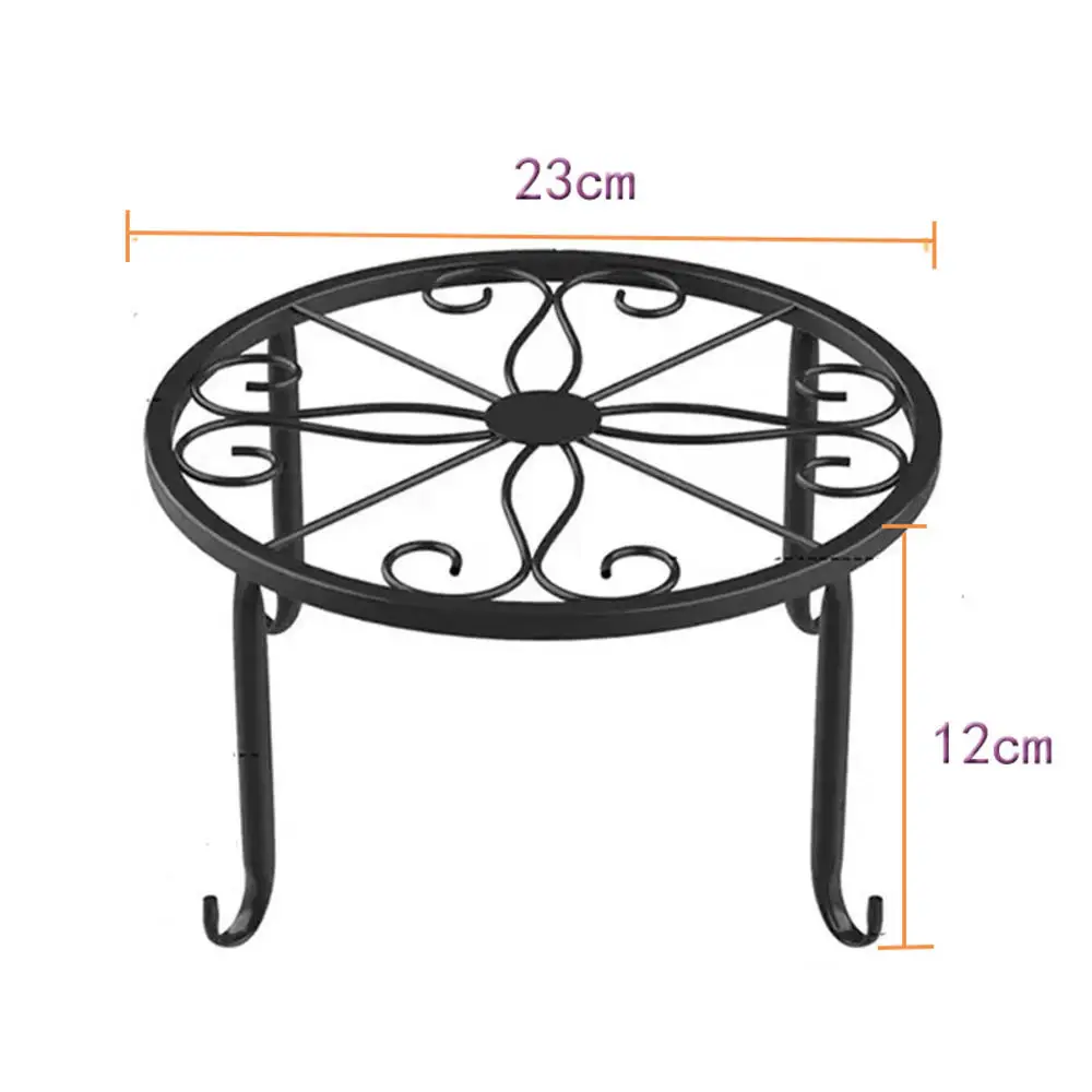 Metal Potted Plant Stands Duty Rustproof Iron Round Flower Pot Stands Indoor Outdoor Plant Holder Support Rack