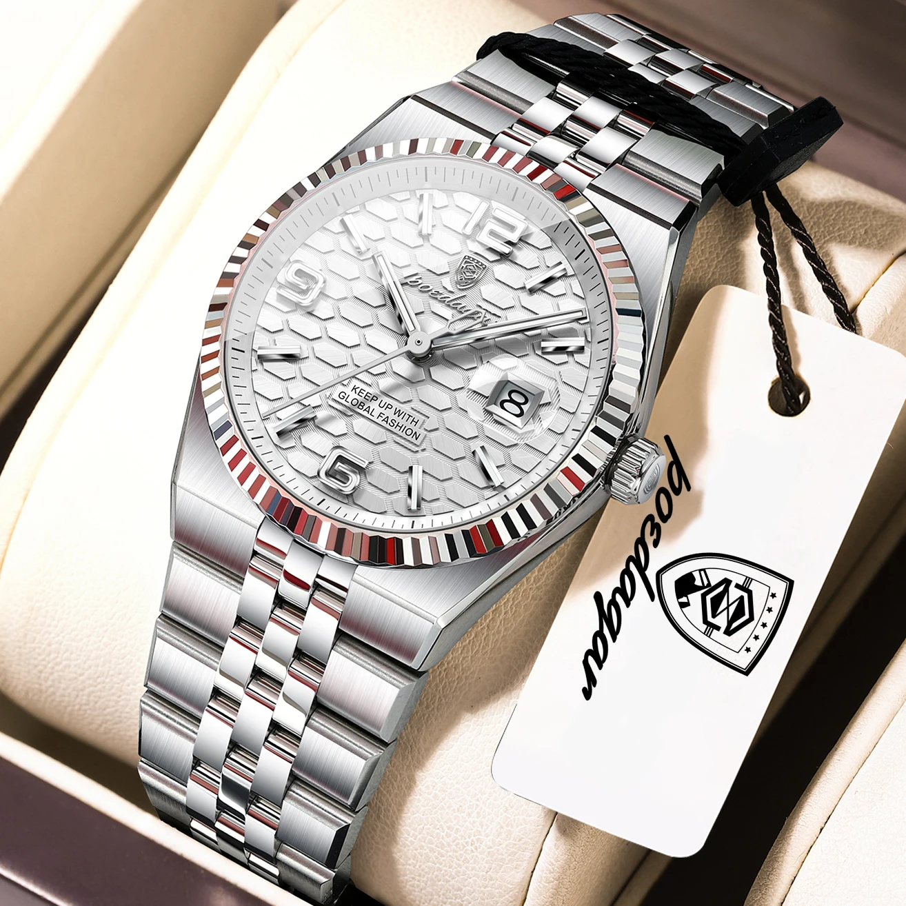 

POEDAGAR Fashion Brand Women's Watch Stainless Steel Date Watches For Woman Luminous Waterproof Quartz Luxury Ladies Watch Reloj