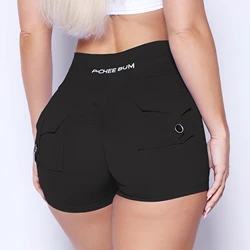 2025 New BUM Women Pocket Scrunch Butt Shorts Push Up Gym Sports Shorts Legging For Women Hip Booty Shorts Women Pants