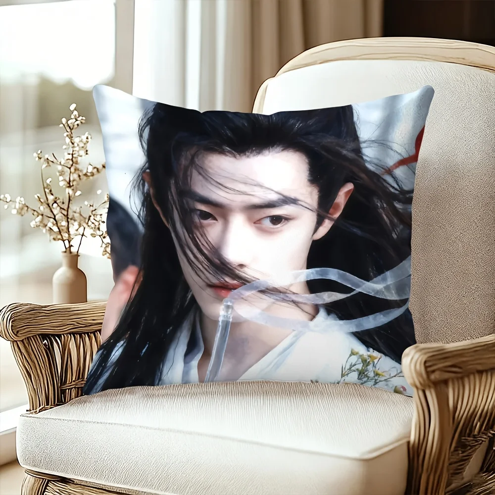 1pc Sean Xiao Chinese Drama Character Throw Pillow Cover, 2D Double-Sided Print Soft Polyester Cushion Case for Home Sofa Bedroo