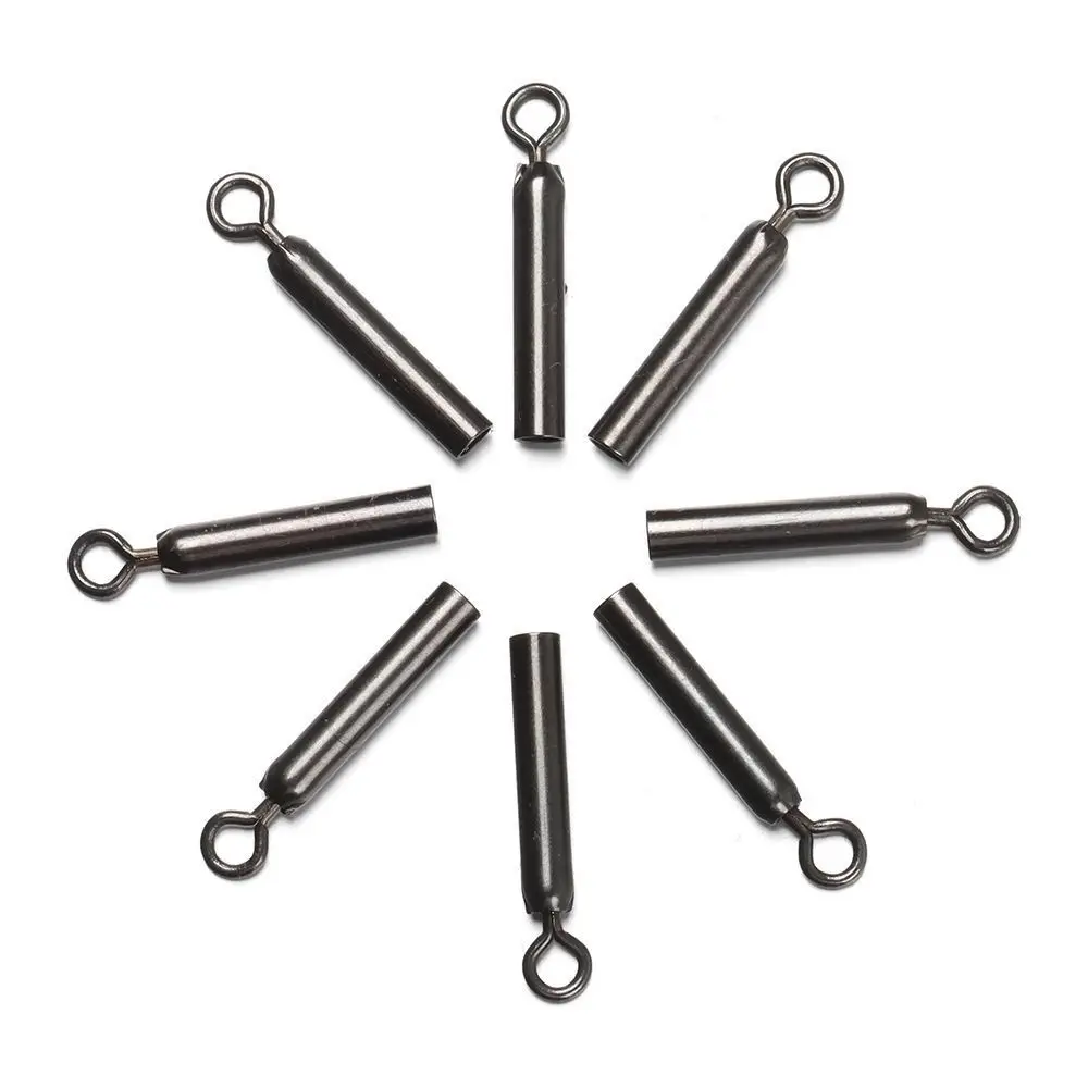 

10pcs 360 Degree Straight Floats Connector Stainless Steel Swivel Fishing Floats Holders Wear Resistance Straight Type
