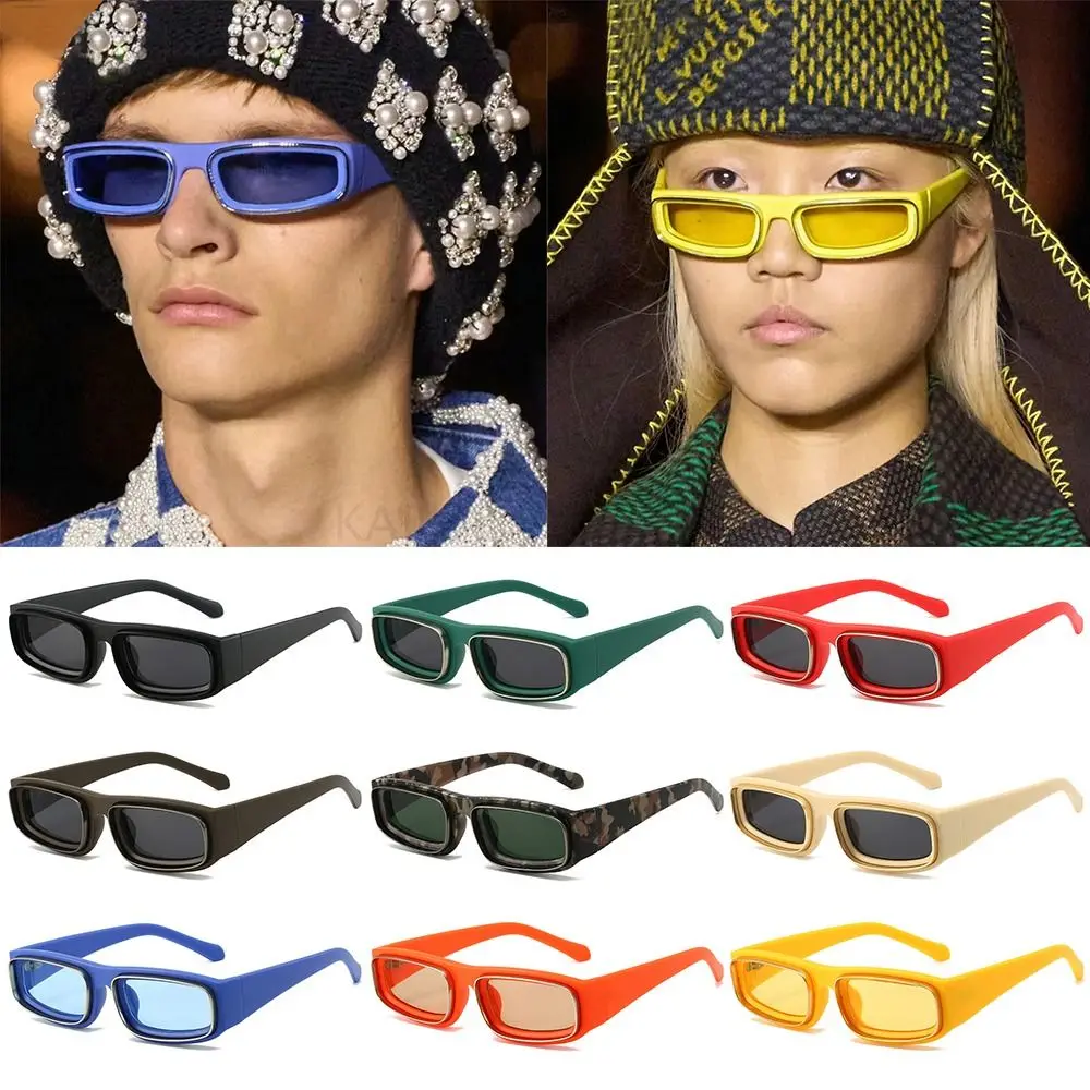 Vintage Y2K Small Sunglasses Colorful Retro UV400 Sun Glasses Fashion Leopard Shades for Women & Men
