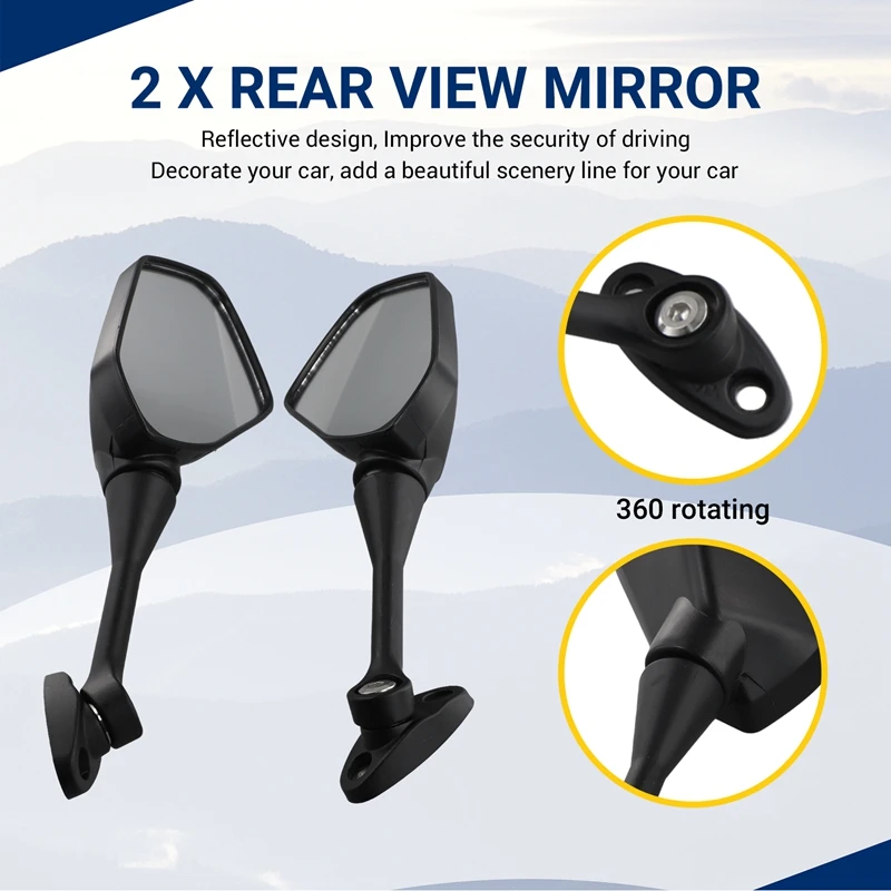 Motorcycle Rear View Mirror Motorcycle Parts For Honda CBR 600 F4 F4I 1999-2006 CBR900 CBR919 CBR929 CBR954 1998-2003