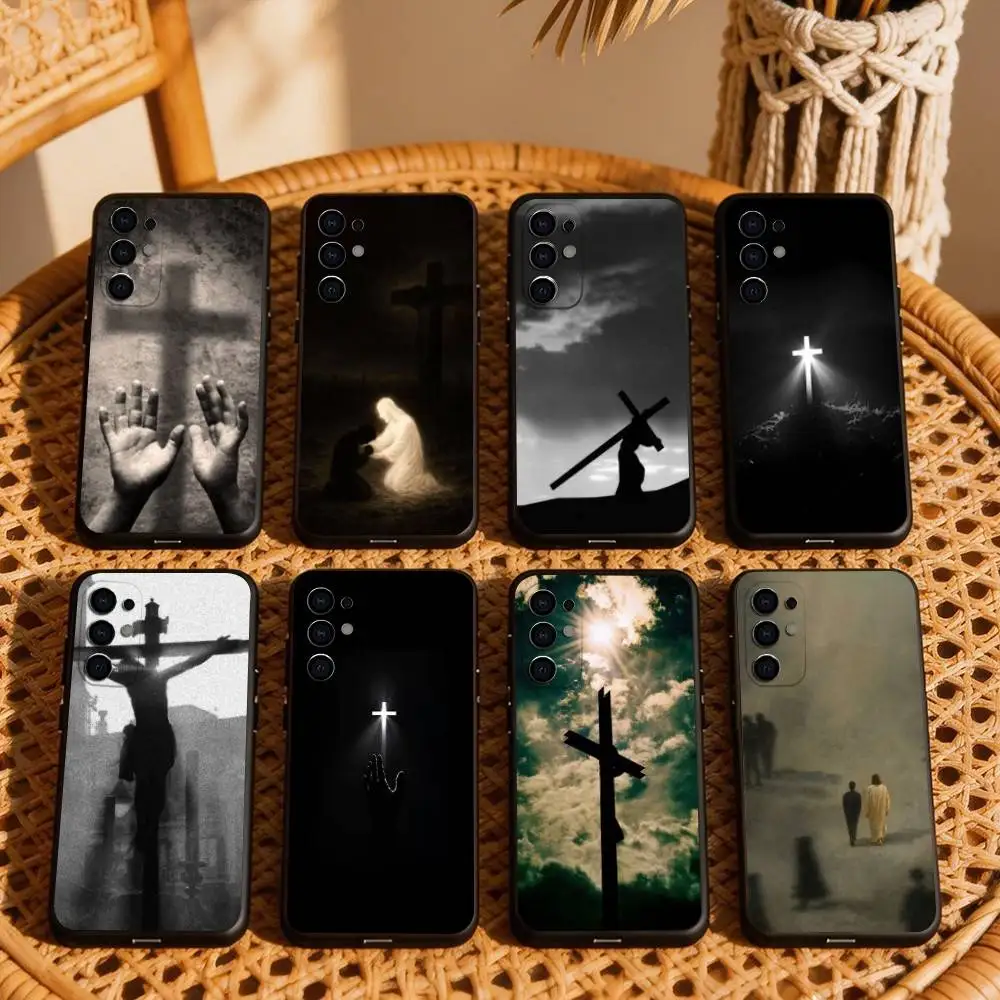 

Son Of God Jesus Cross Holy Light Phone Case For Samsung S25,S24,S21,S22,S23,S30,Ultra,S20,Plus,Fe,Soft Silicone Black Cover
