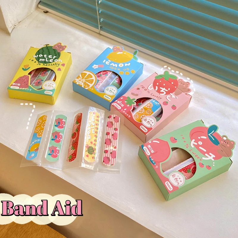 20pcs/lot Ins Creative Cartoon Band Aid Hemostatic Sticker Cute Breathable Waterproof Bandages First Aid Emergency Kit for Kids