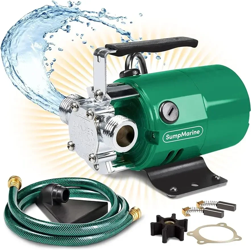 

Water Transfer Pump, 115V 330 Gallon Per Hour - Portable Electric Utility Pump with 6' Water Hose Kit - To Remove Water From