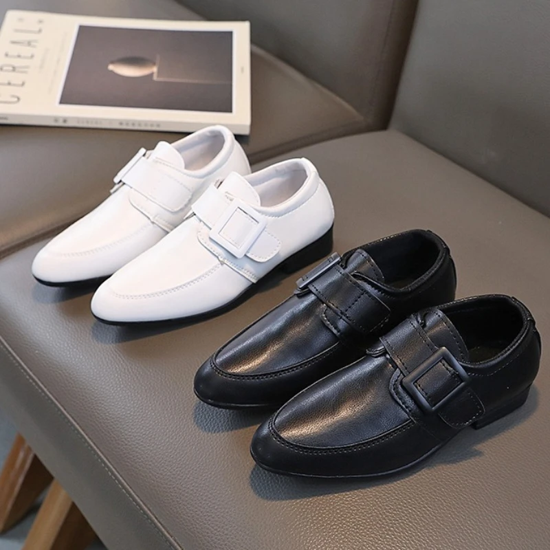 

Детские классические кожаные туфли 2026 года, весенние, в британском стиле, модные детские туфли без каблука для мальчиков, нарядные туфли для вечеринок, детские кожаные туфли