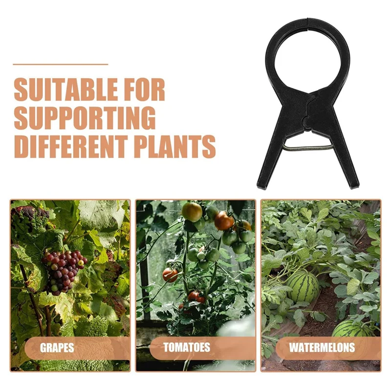 VEHO-100PCS Plant Grafting Clip Plastic Gardening Tool For Cucumber Eggplant Watermelon,Round Mouth Flat Mouth Antifall Clamp