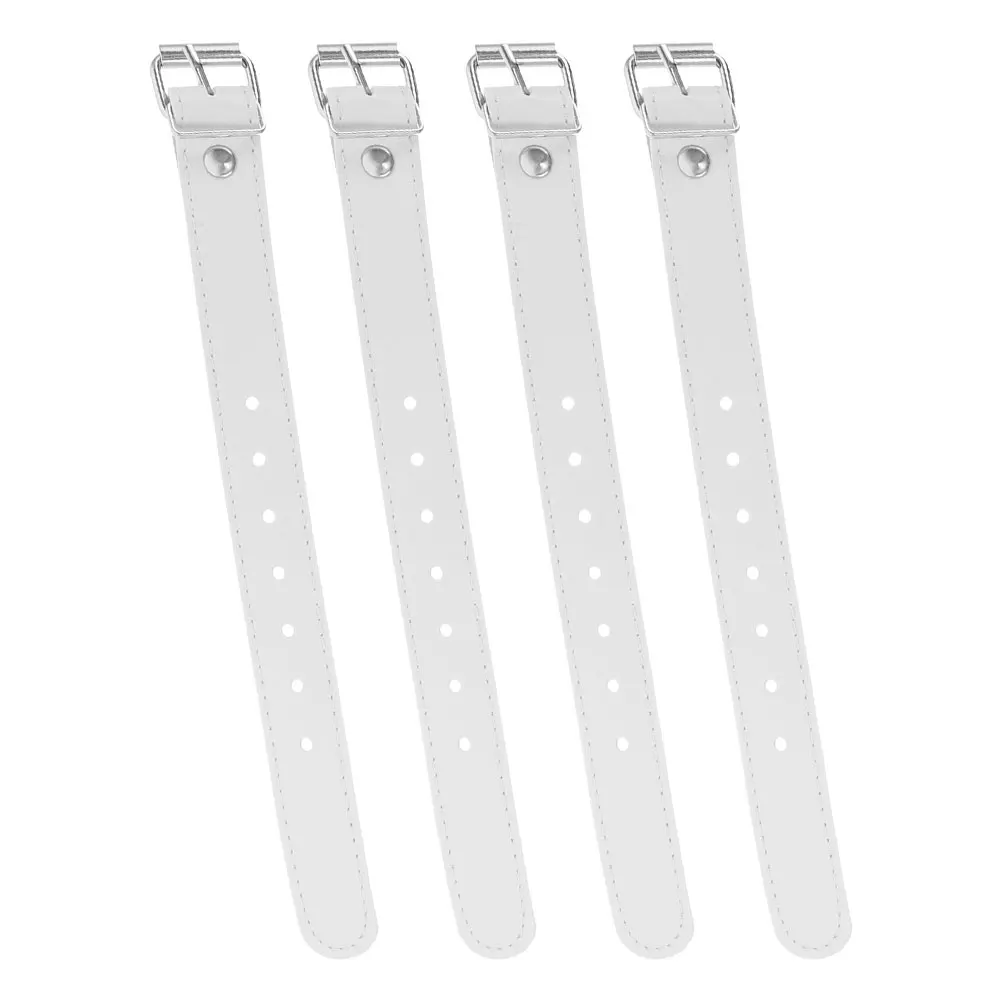 

4Pcs Bicycle Basket Straps Front Mount PU Kids Bike Accessories Adjustable Secure Fit for School Picnic Outdoor Riding Use