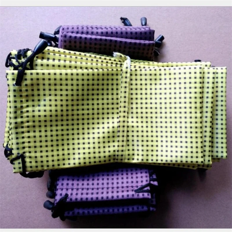 GSBJXZ 100 pz/lotto Custodia per occhiali Morbido Panno scozzese impermeabile Borsa per occhiali da sole all\'ingrosso Occhiali Orologio Custodia per