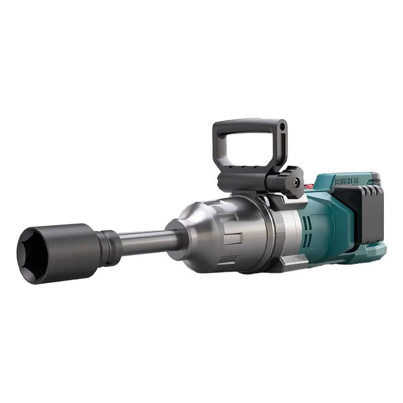 ประแจบล็อกไร้สายระดับมืออาชีพสำหรับยานยนต์ แรงบิดสูง มอเตอร์ไร้แปรงถ่าน 20V แบตเตอรี่คู่ เทคโนโลยี Wind Cannon สำหรับงานอุตสาหกรรม