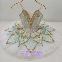 New Coming High Quality 12 Layers Kids Girls Women Adult Ombre Green Pink Blue Gold Professional Ballet Tutu Costumes