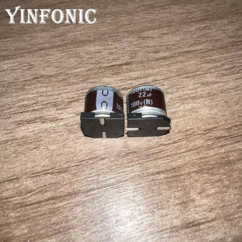 10 Pz/100 Pz Genuino ELNA 100V22uF RVJ Serie 10x10mm SMD Condensatore 22uF SMD Tipo di Chip Condensatori Elettrolitici In Alluminio