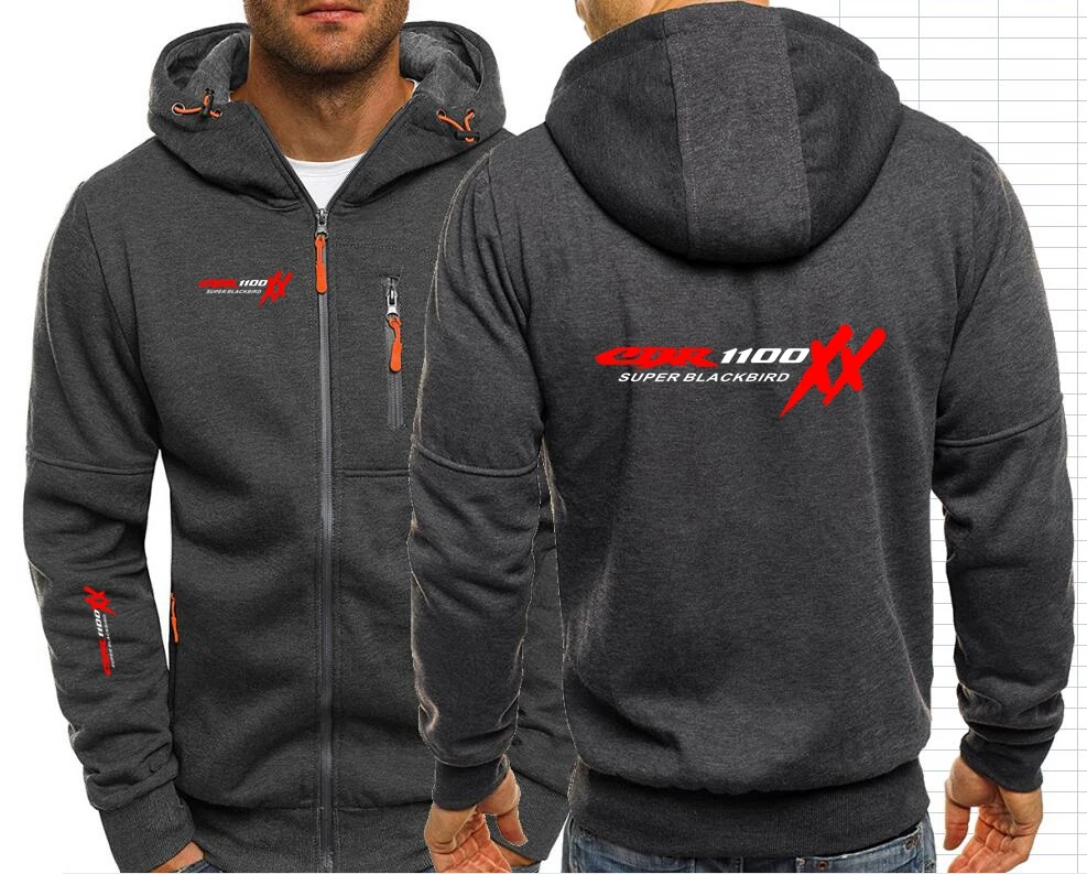 CBR 1100 SUPER BLACKBIRD XX Motorcycles Zip Coat Sweatshirt Hondaes CBR 1100XX F1 Hoodies Zipper Sweatshirts Girls Hoody