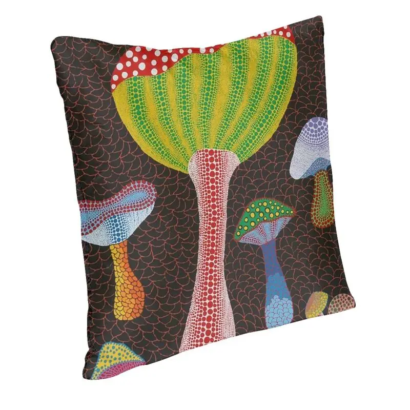 Yayoi Kusama Art Square Pillow Cover Decoration Japanese Artist Cushion Cover Throw Pillow for Car Double-sided Printing