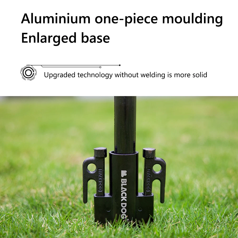 الألومنيوم خيمة الملحقات التجنيب المظلة قماش القنب مخيم القطب المثبت التخييم خيمة قضيب حامل للتخييم الصيد التنزه #2