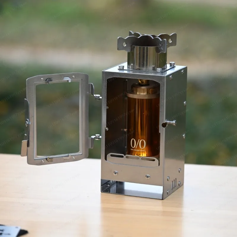 Outdoor camping tabletop fireplace Alcohol/wood stove