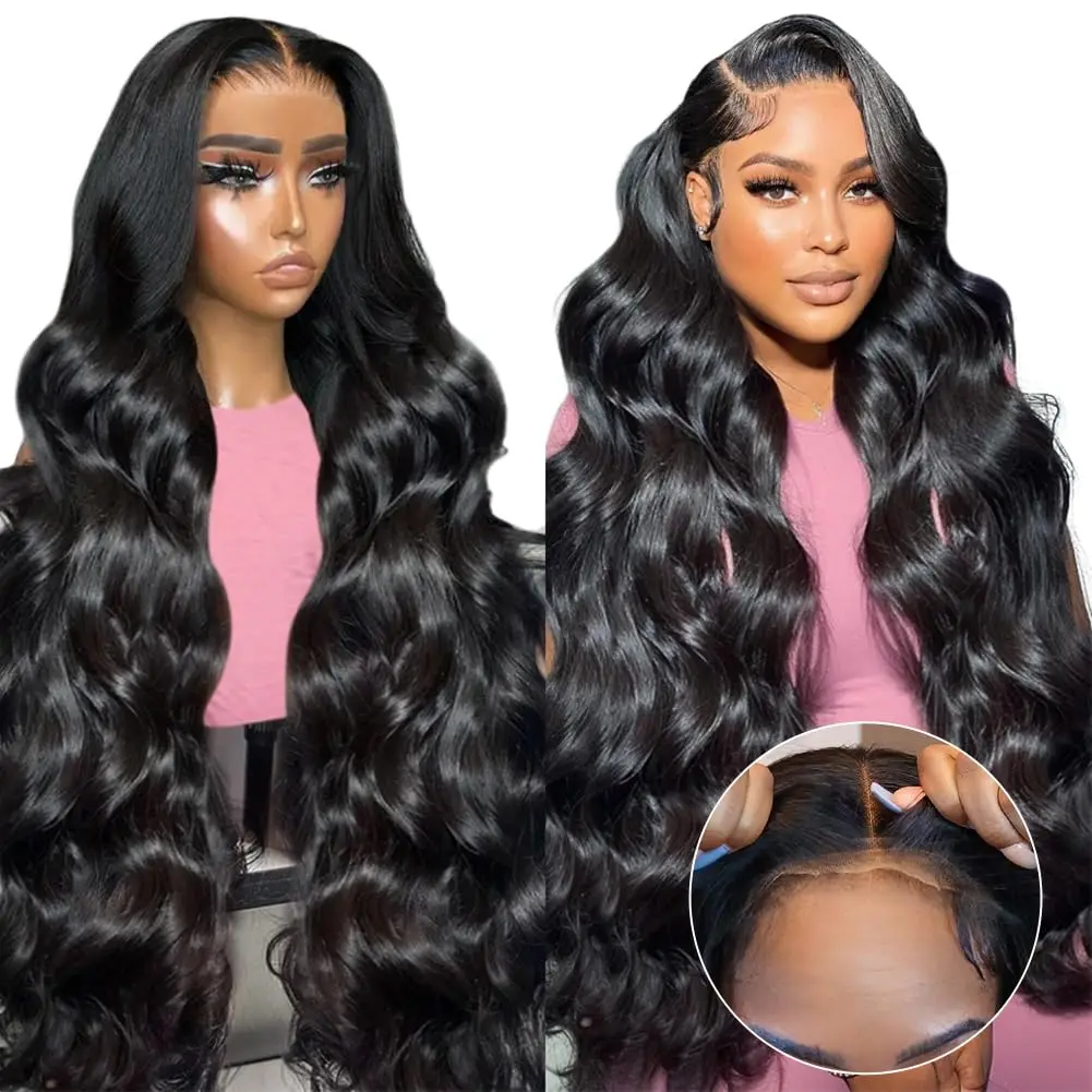7x6 Glueless Lace Front Wig Brazilian Hair 7x6 Body Wave Lace Closure Glueless Wig Human Hair Ready To Wear Pre Cut Wig