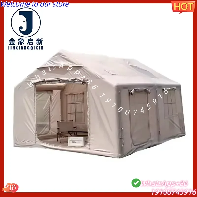 2026Hot Inflatable Camping Tent PVC Oxford Four-season Portable Anti-UV Water-proof 6 for Family 4 People
