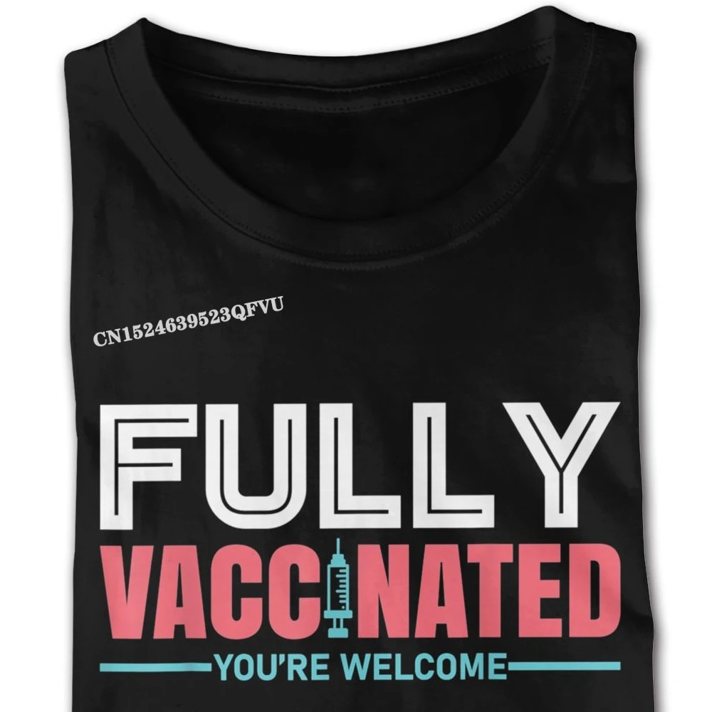 Vaccinated Tshirt Men Women Vaccinated Tees Fashion Gothic Style Anime Tshirt Cotton Funny Harajuku T Shirt